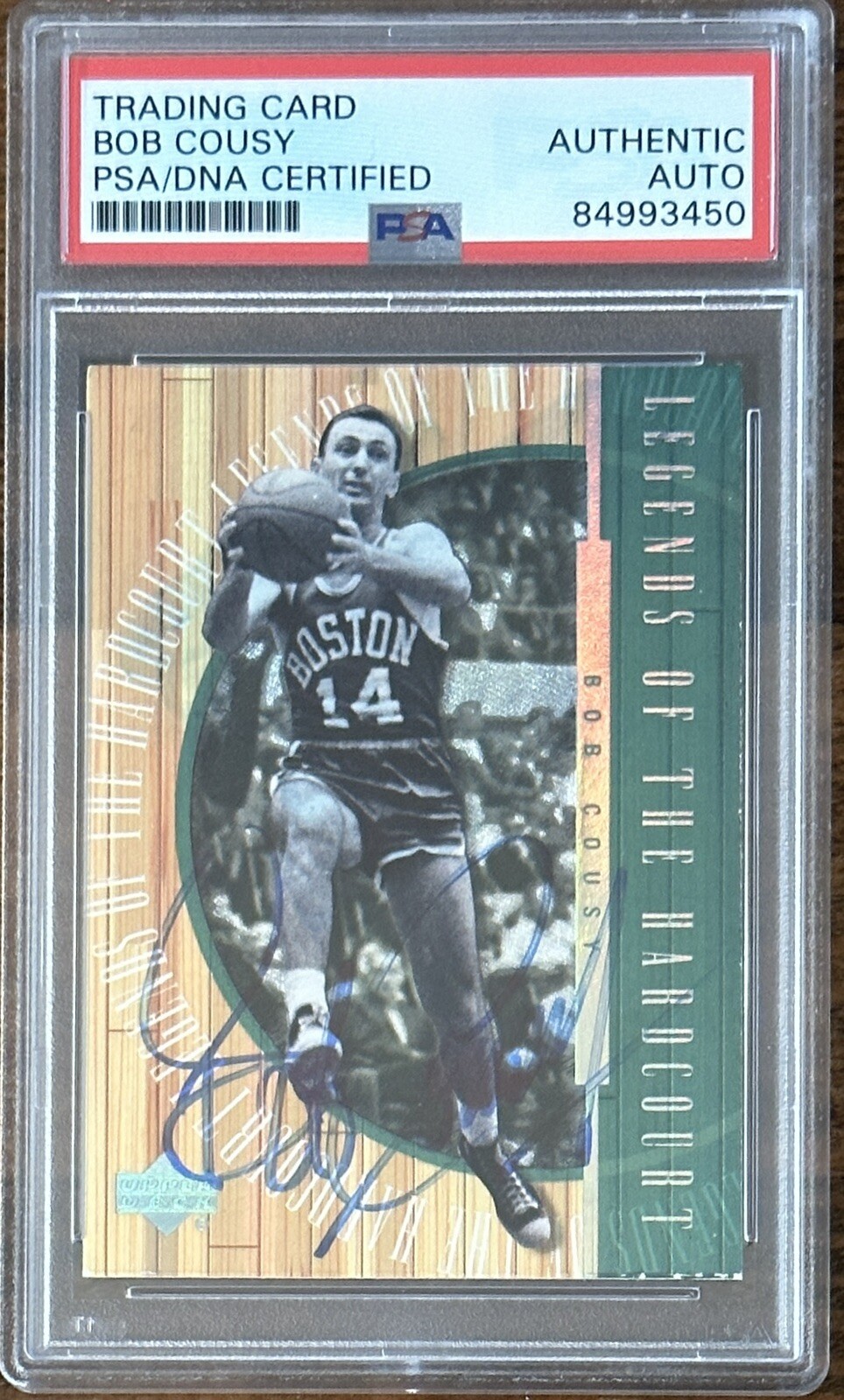 1999 Upper Deck Legends Bob Cousy Signed PSA DNA Autograph HOF Boston Celtics