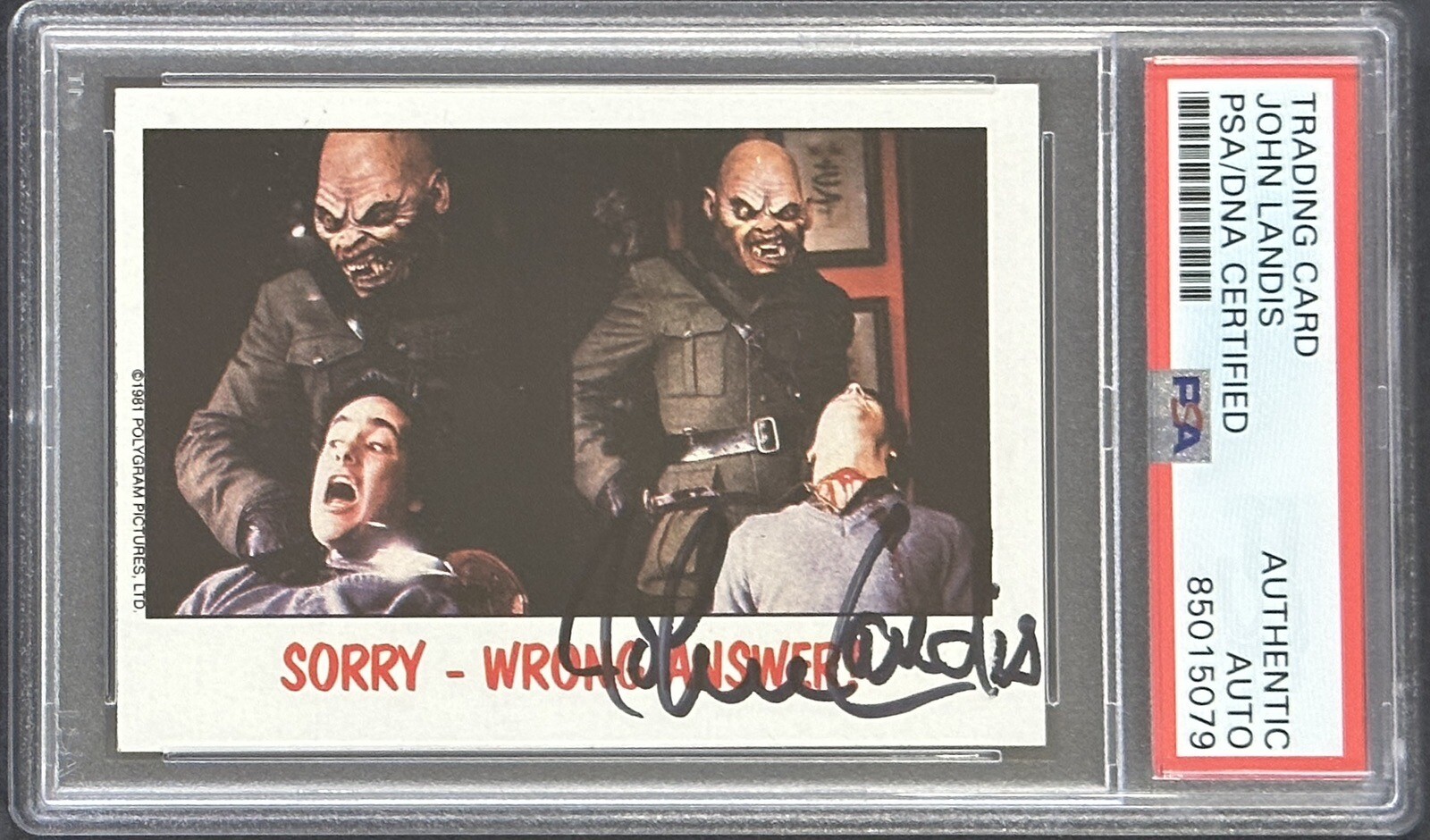 1988 Topps Fright Flicks SIGNED American Werewolf John Landis Director PSA DNA