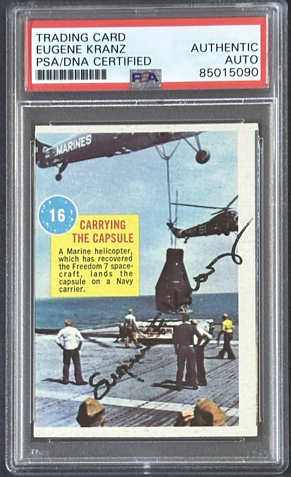 1963 TOPPS ASTRONAUTS EUGENE KRANZ APOLLO SIGNED PSA DNA COA AUTOGRAPHED NASA COLLECTIBLE MEMORABILIA