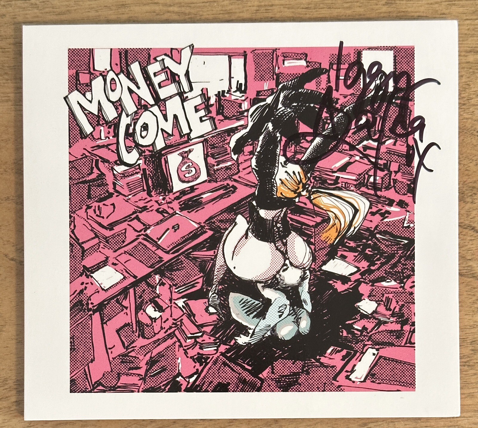 IGGY AZALEA MONEY COME SIGNED CD COVER AUTOGRAPHED RARE SAM BLANCHARD ART #3 COLLECTIBLE MEMORABILIA