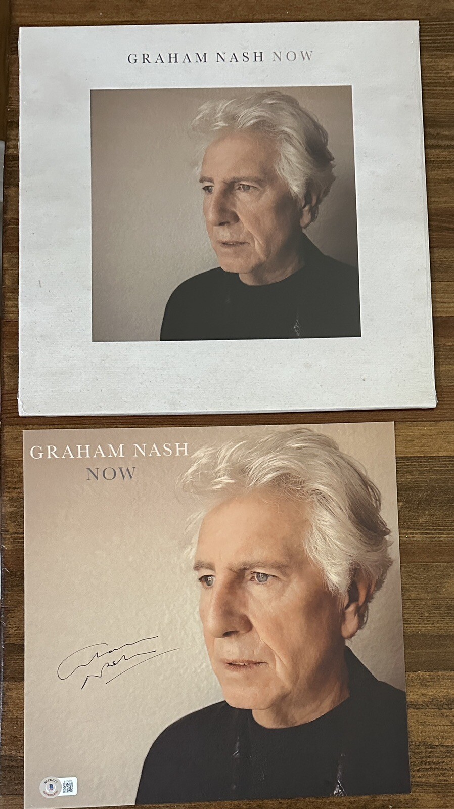 Graham Nash of Crosby Stills & Nash NOW AUTOGRAPHED SIGNED Vinyl BAS Beckett COA