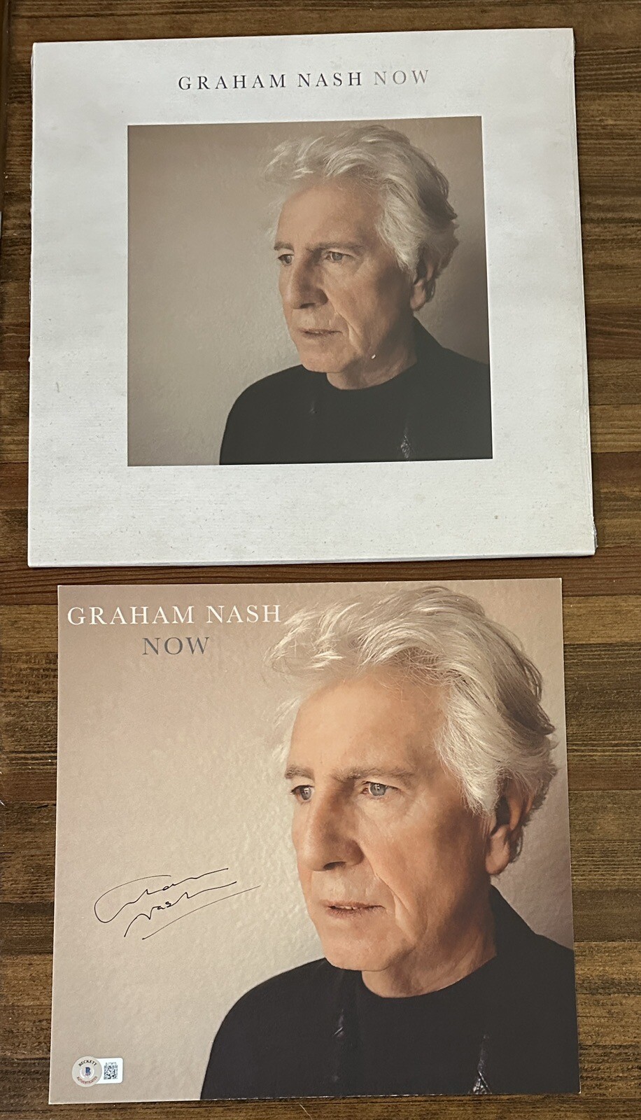 Graham Nash of Crosby Stills & Nash NOW AUTOGRAPHED SIGNED Vinyl BAS Beckett COA