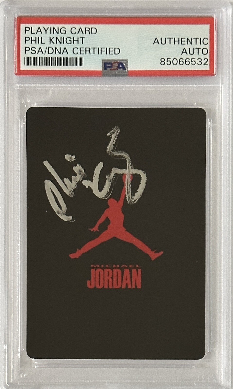 PHIL KNIGHT NIKE SIGNED AIR JORDAN SHOE PLAYING CARD PSA DNA AUTOGRAPH MICHAEL