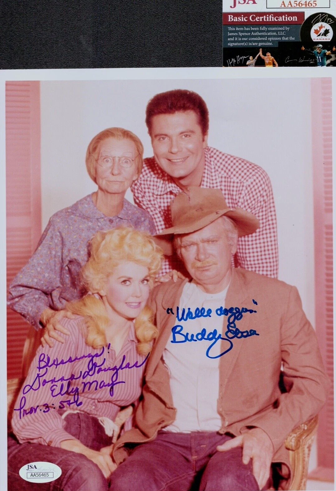 THE BEVERLY HILLBILLIES I RYAN B EBSEN +2 Signed Autograph Photo Cards JSA
