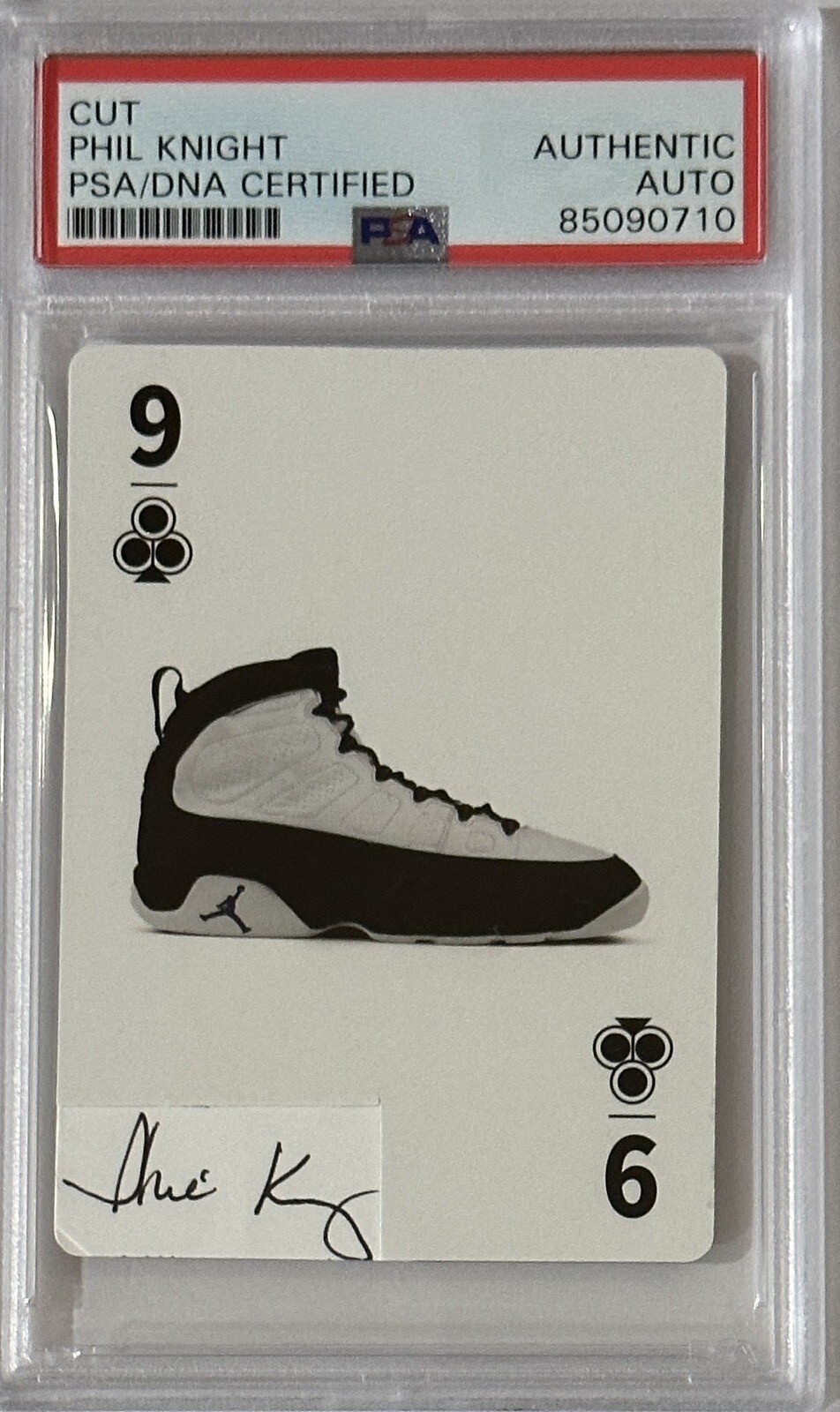 PHIL KNIGHT NIKE SIGNED AIR JORDAN PLAYING CARD CUT PSA DNA AUTOGRAPH MICHAEL