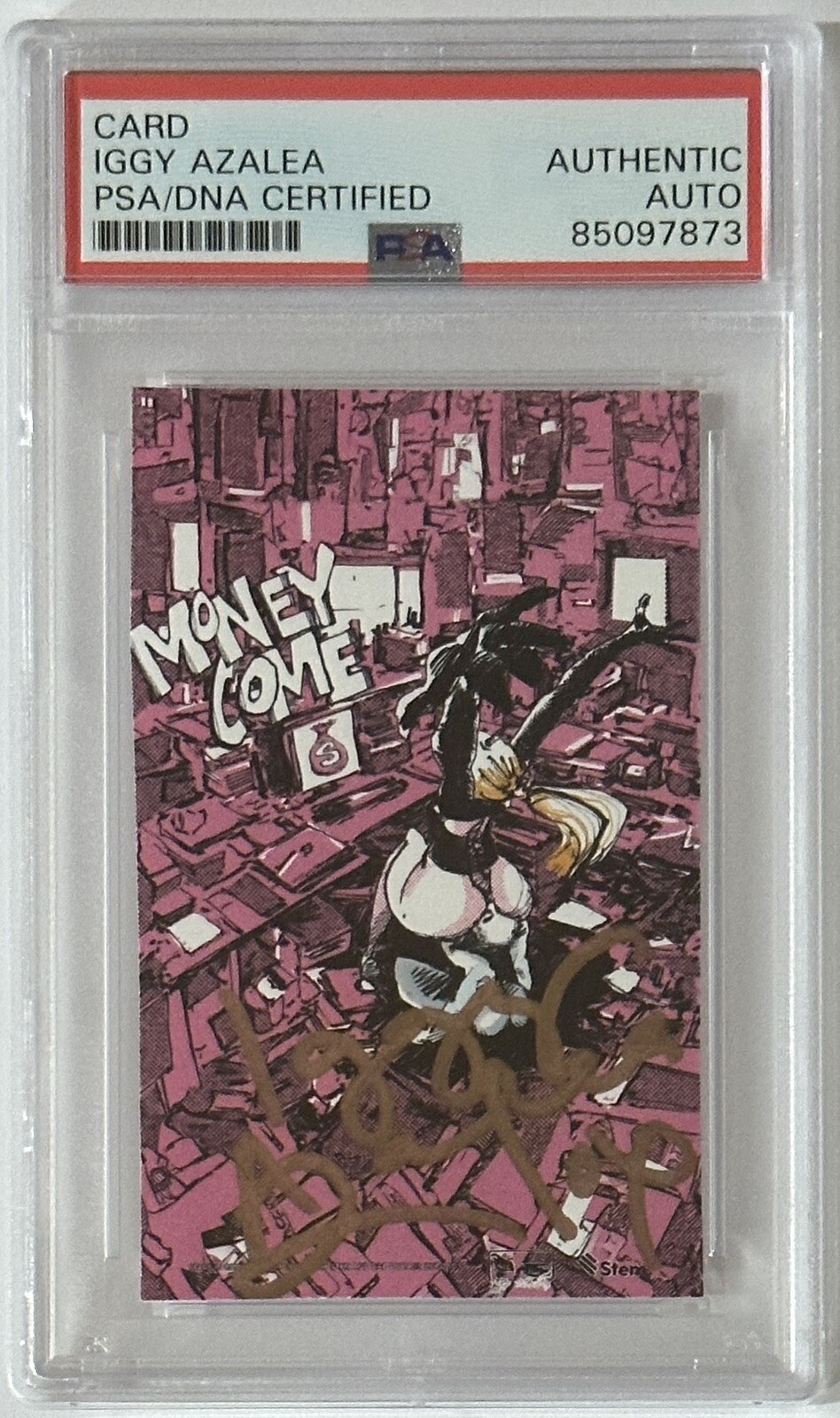 IGGY AZALEA Money Come Signed AUTOGRAPHED PSA DNA Certified Sam Blanchard Art