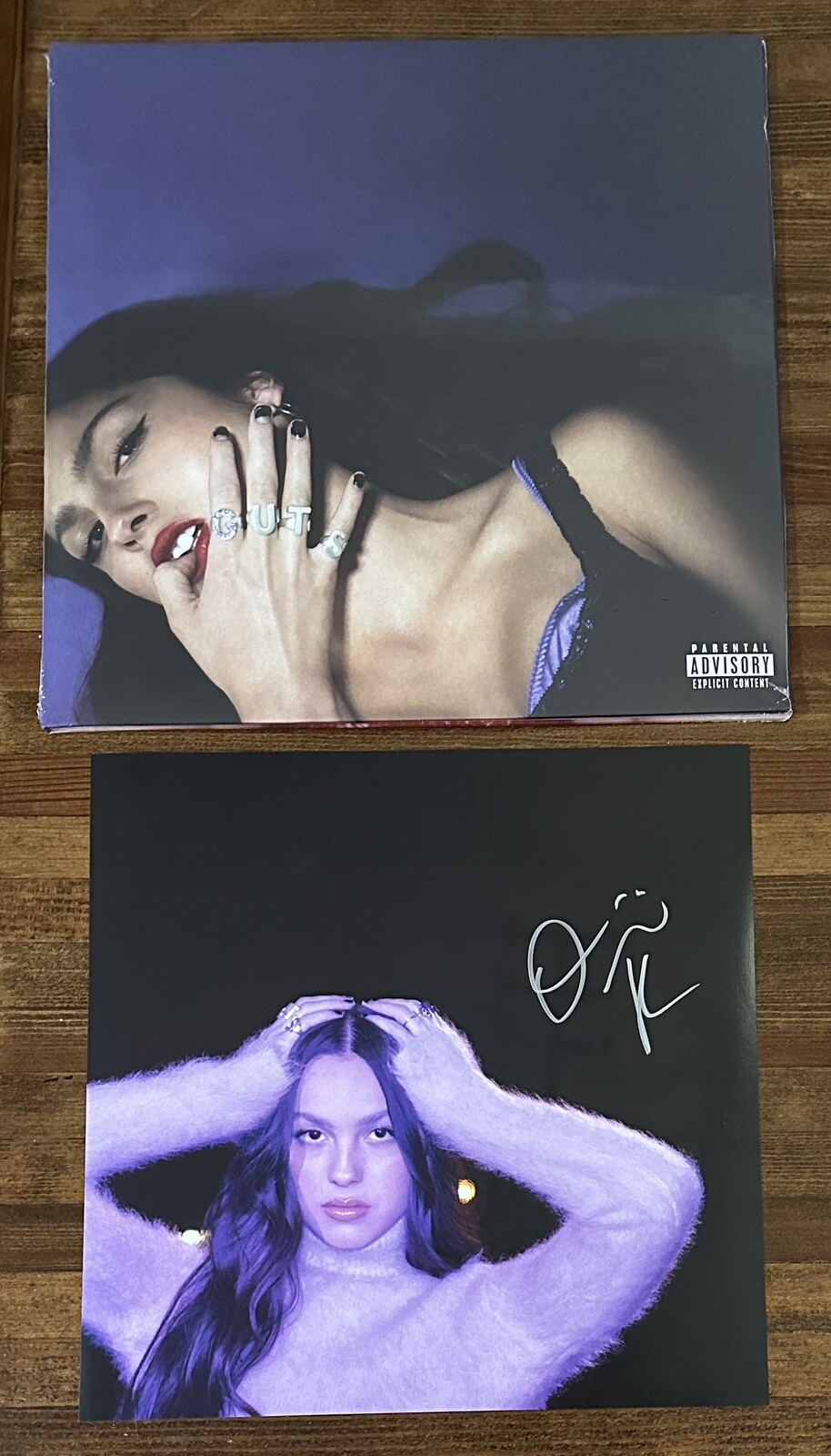 PSA DNA Olivia Rodrigo Exclusive Red GUTS Vinyl LP & Signed Picture Autograph