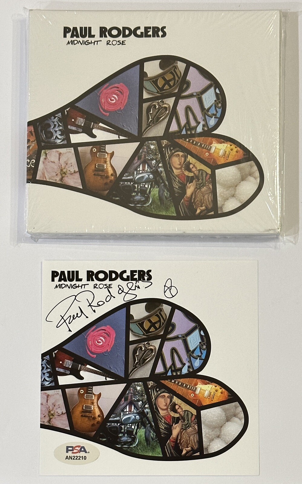 Paul Rodgers - Midnight Rose - CD & SIGNED AUTOGRAPHED ART CARD PSA DNA COA NEW