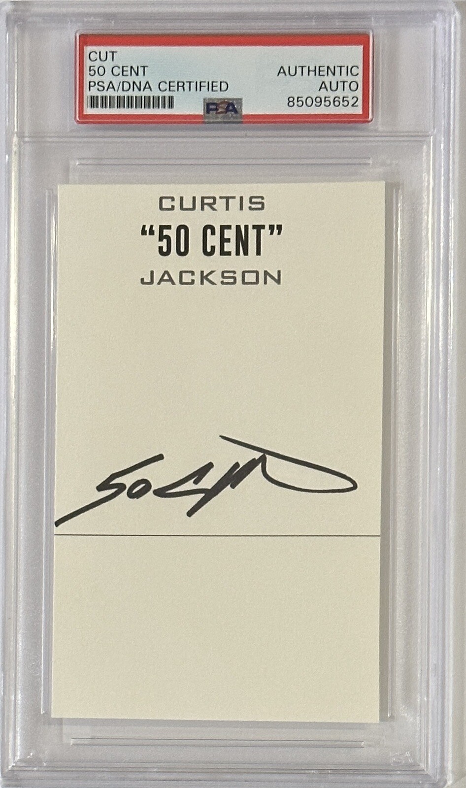 50 Cent Curtis Jackson Signed Cut Signature PSA DNA Certified COA Autograph