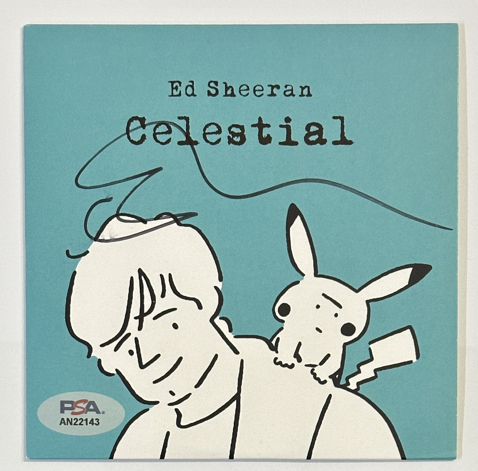 ED SHEERAN SIGNED CELESTIAL CD COVER PSA DNA Certified AUTOGRAPH Pokémon Pikachu
