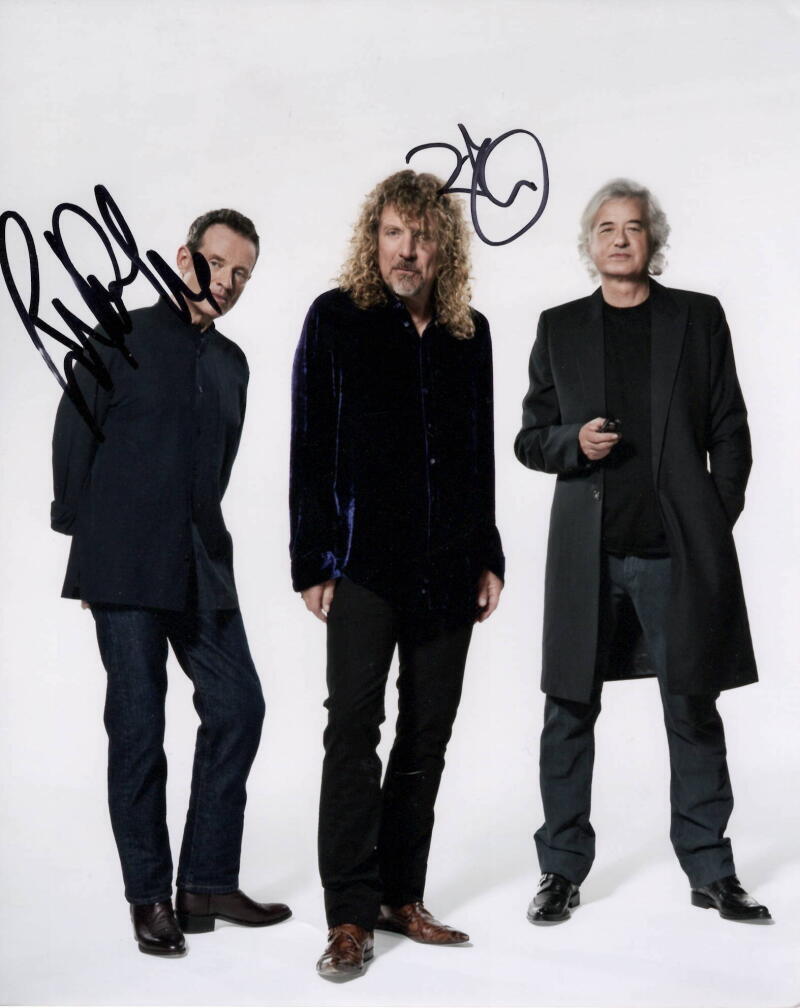 John Paul Jones & Robert Plant Signed Autograph 8x10 Photo Led Zeppelin JSA COA