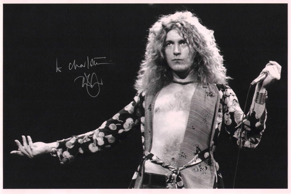 Robert Plant Signed Autograph 8x12 Photo - Rare! Led Zeppelin Frontman JSA COA