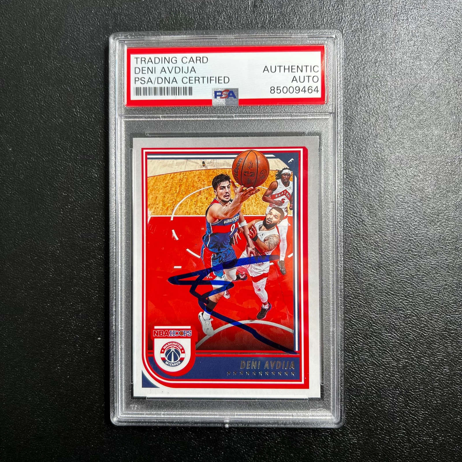 2022-23 Panini Hoops #118 Deni Avdija Signed AUTO PSA Slabbed Wizards
