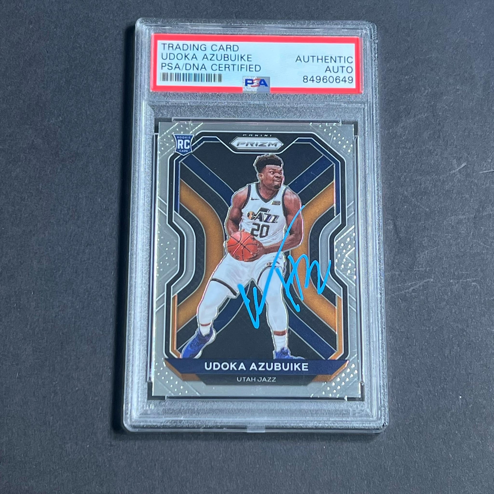 2020-21 Panini Prizm #267 Udoka Azubuike AUTO Signed Card PSA/DNA Encapsulated J
