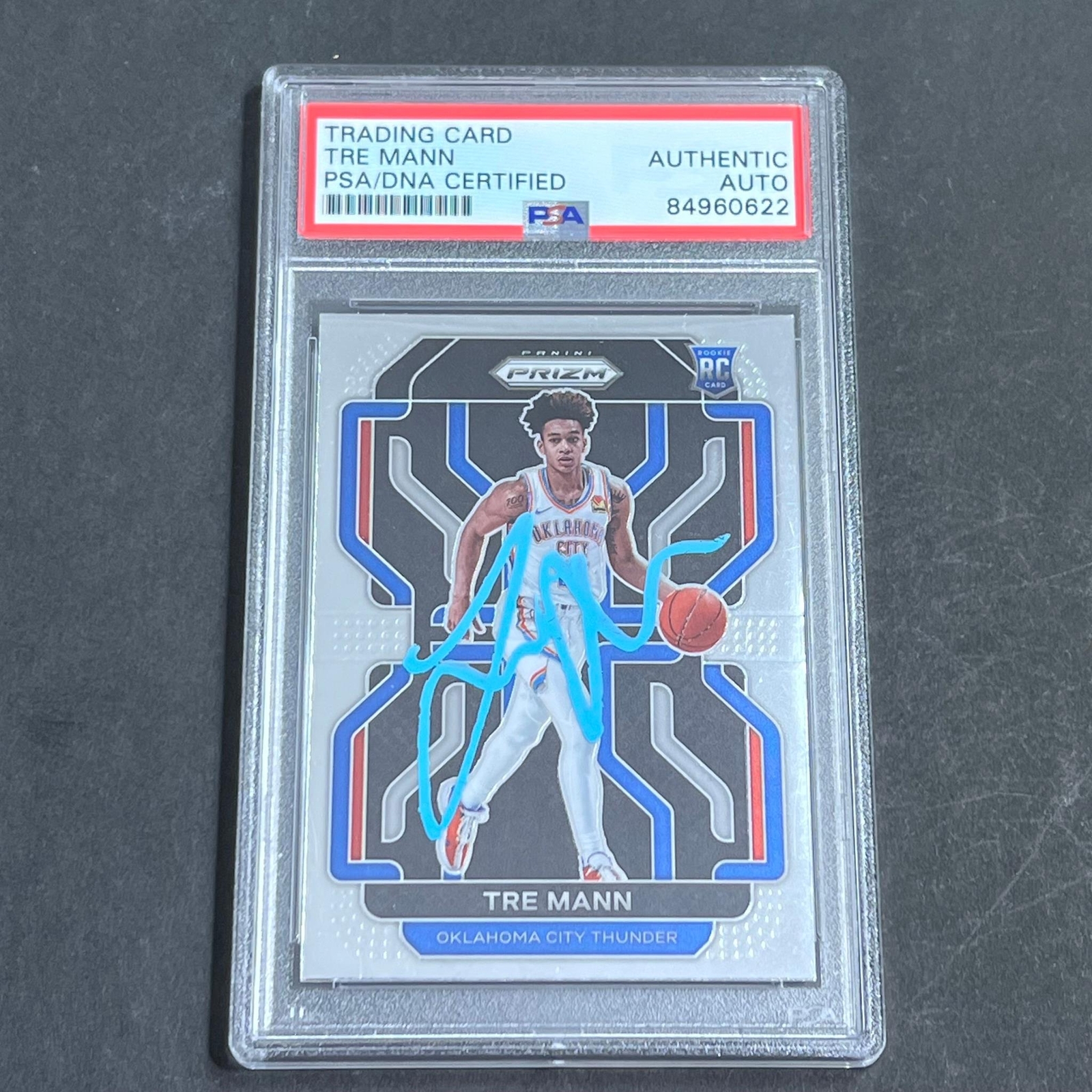 2021-22 Panini Prizm #272 Tre Mann Signed AUTO PSA Slabbed Thunder
