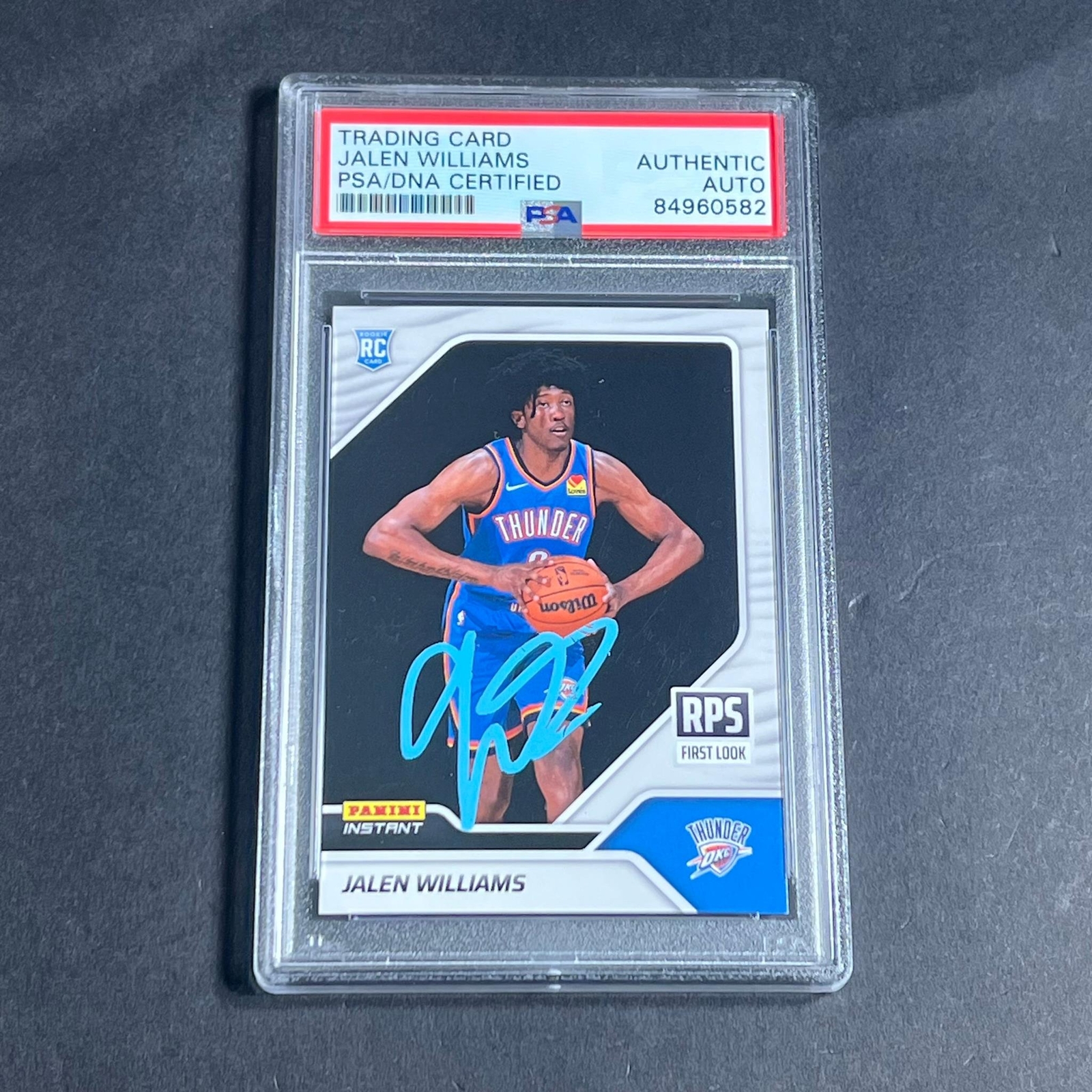 2022-2023 Panini Instant #RPS 11 Jalen Williams Signed Card PSA AUTO RC Slabbed
