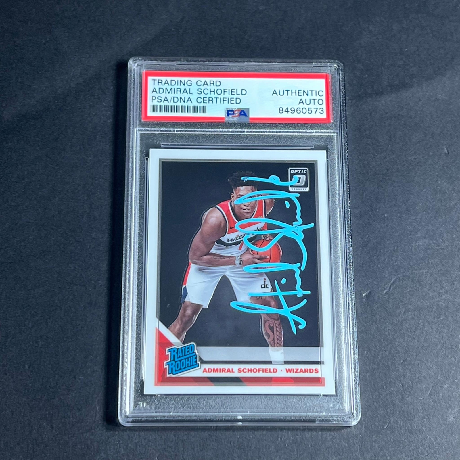 2019-20 Panini Optic #187 Admiral Schofield Signed Card AUTO 10 PSA Slabbed RC W
