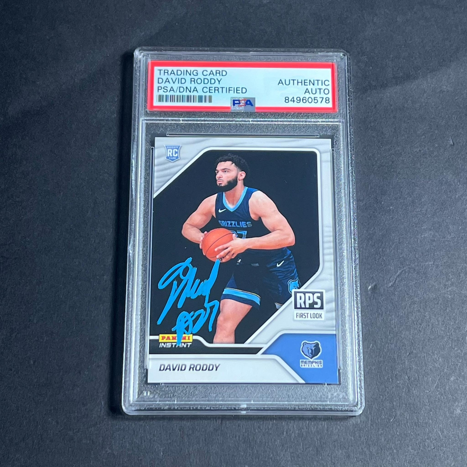 2022-2023 Panini Instant #RPS 20 David Roddy Signed Card Auto PSA Slabbed RC Gri
