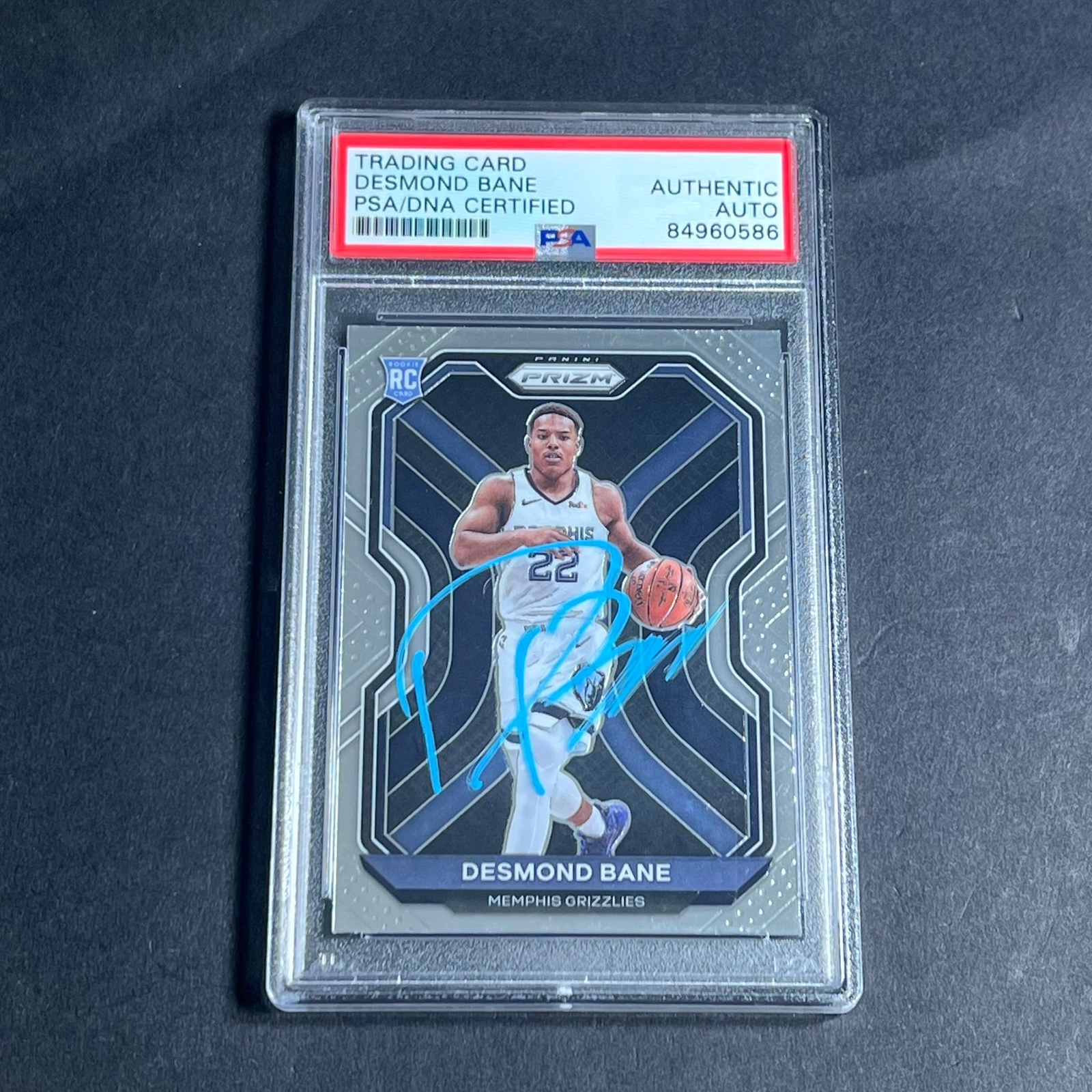 2020-21 Panini Prizm #297 Desmond Bane Signed Card AUTO PSA Slabbed RC Grizzlies
