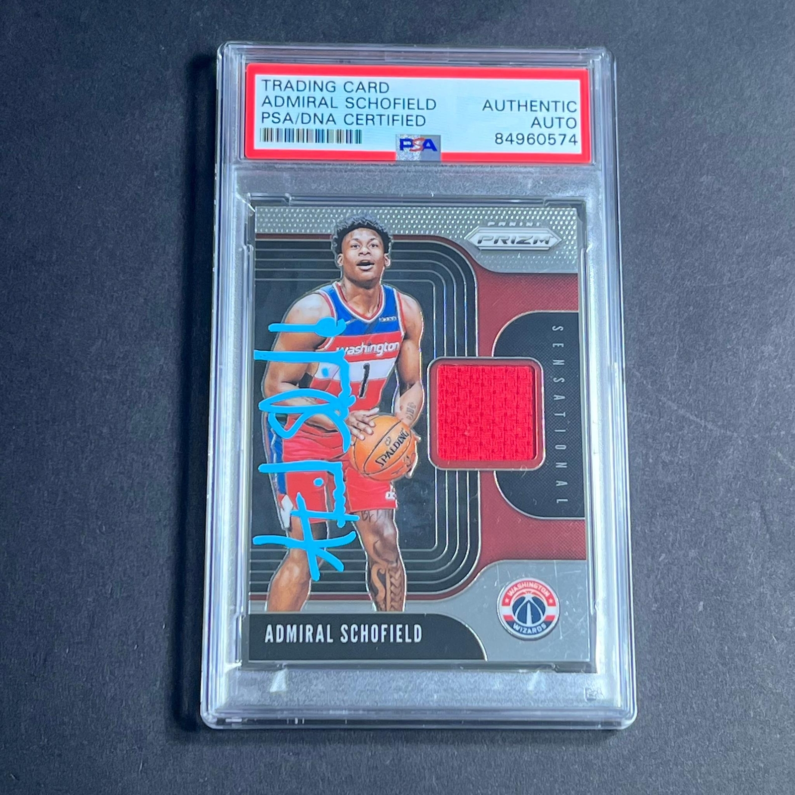 2019-20 Panini Prizm #SS-ASC Admiral Schofield Signed Card AUTO PSA Slabbed Wiza
