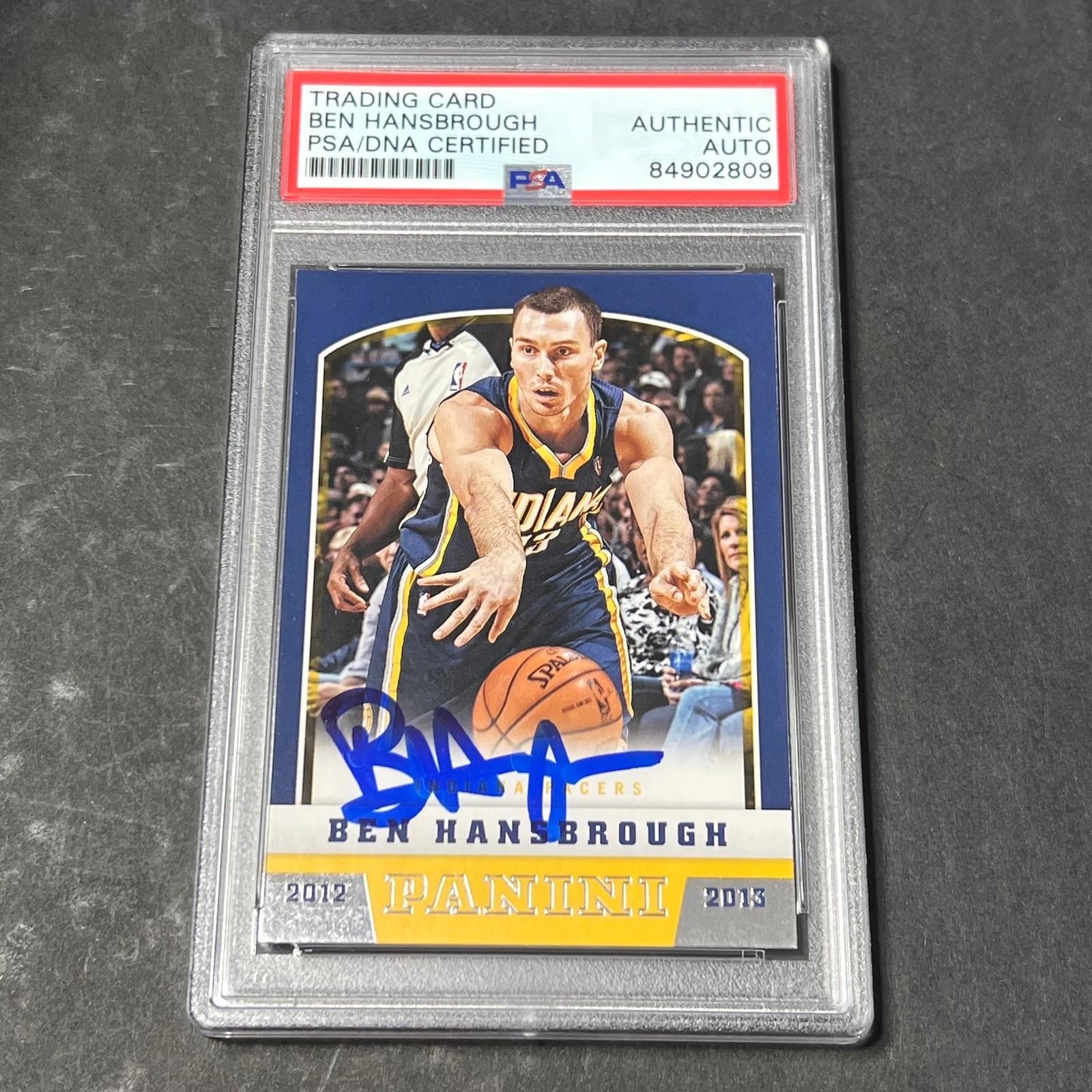 2012-13 Panini #299 Ben Hansbrough Signed Card AUTO PSA Slabbed Pacers
