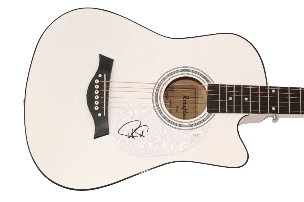 Trey Anastasio Phish Signed Autograph White Acoustic Guitar w/ JSA COA
