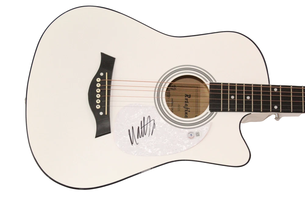 Matt Matty Healy the 1975 Signed Autograph Acoustic Guitar - Beckett COA
