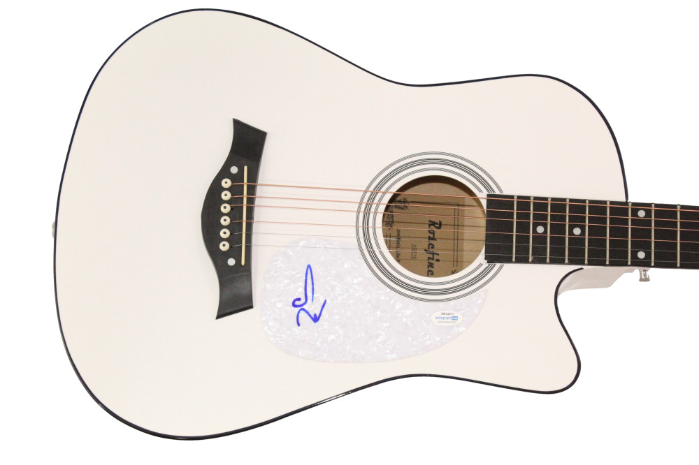 SZA Solana Rowe Signed Autograph White Acoustic Guitar - Ctrl SOS w/ ACOA COA
