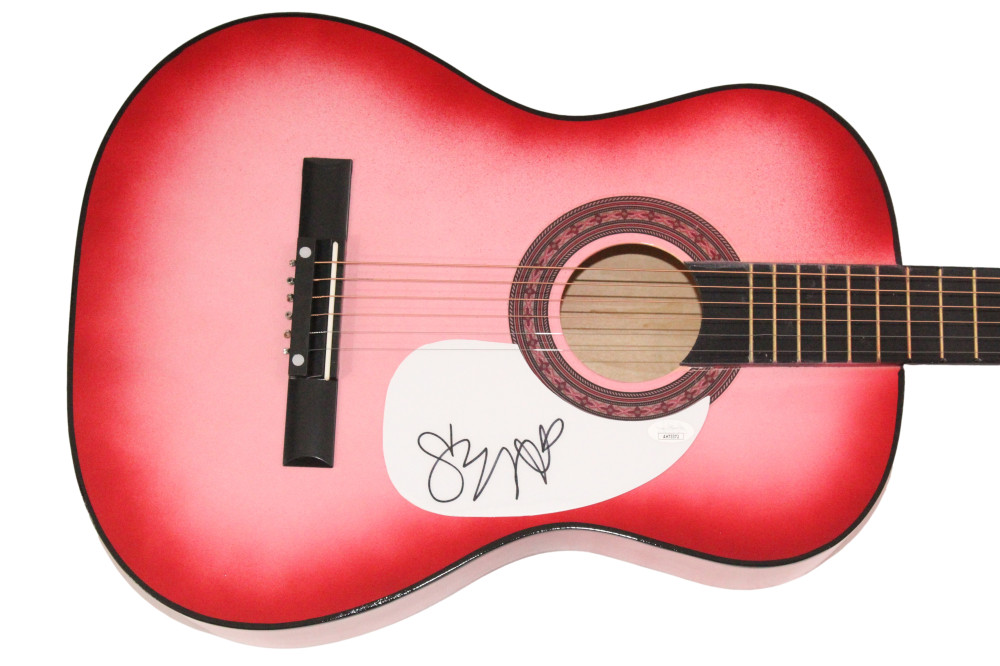SZA Solana Rowe Signed Autograph Pink Acoustic Guitar - Kill Bill Singer JSA COA
