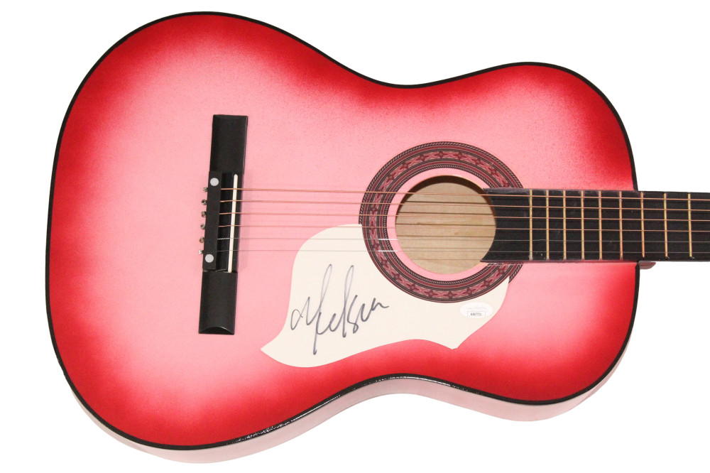 Kelsea Ballerini Signed Autograph Pink Acoustic Guitar - Subject to Change JSA

