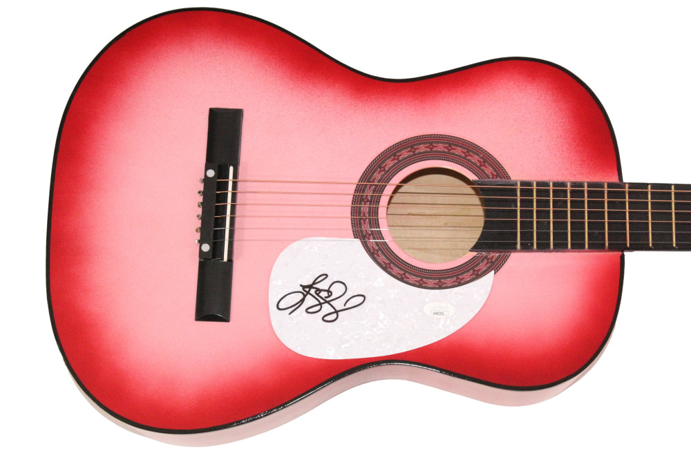 Lainey Wilson Signed Autograph Pink Acoustic Guitar Bell Bottom Country JSA COA
