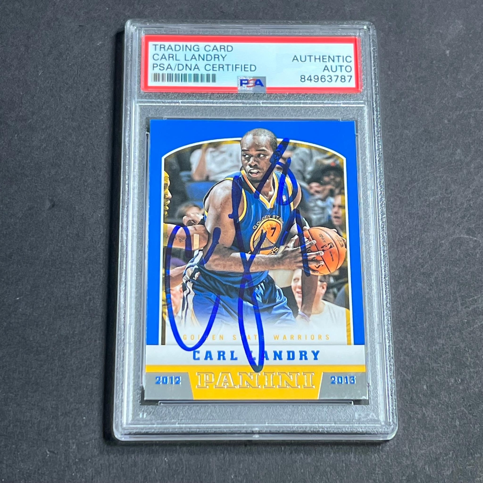 2012-13 Panini Basketball #26 Carl Landry Signed Card AUTO PSA/DNA Slabbed Warri
