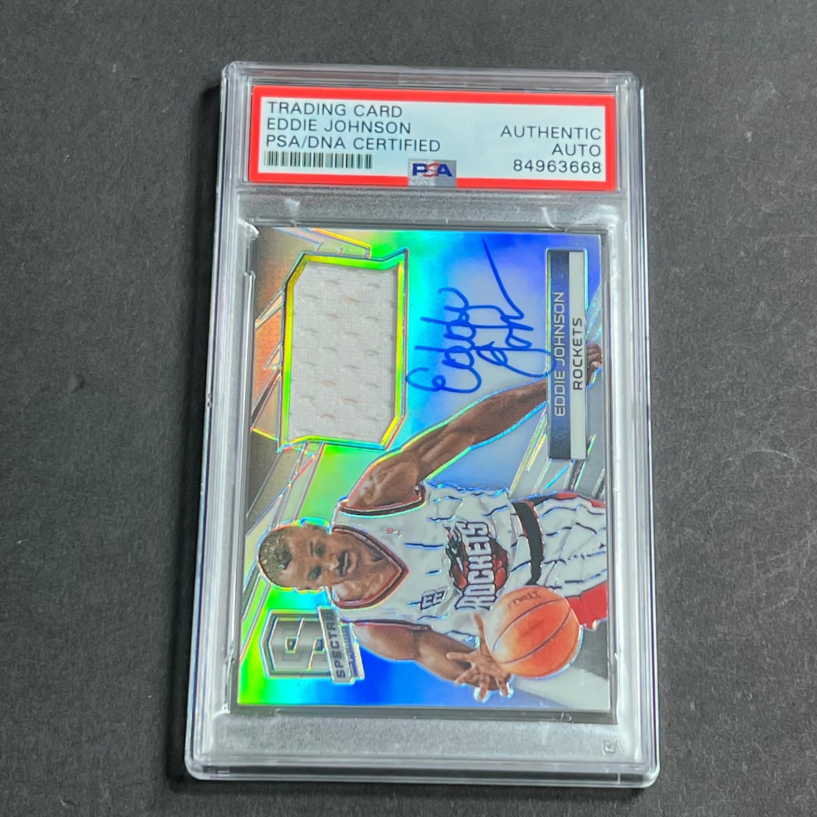 2014-15 Panini Spectra #12 Eddie Johnson Signed Card AUTO PSA/DNA Slabbed Rocket
