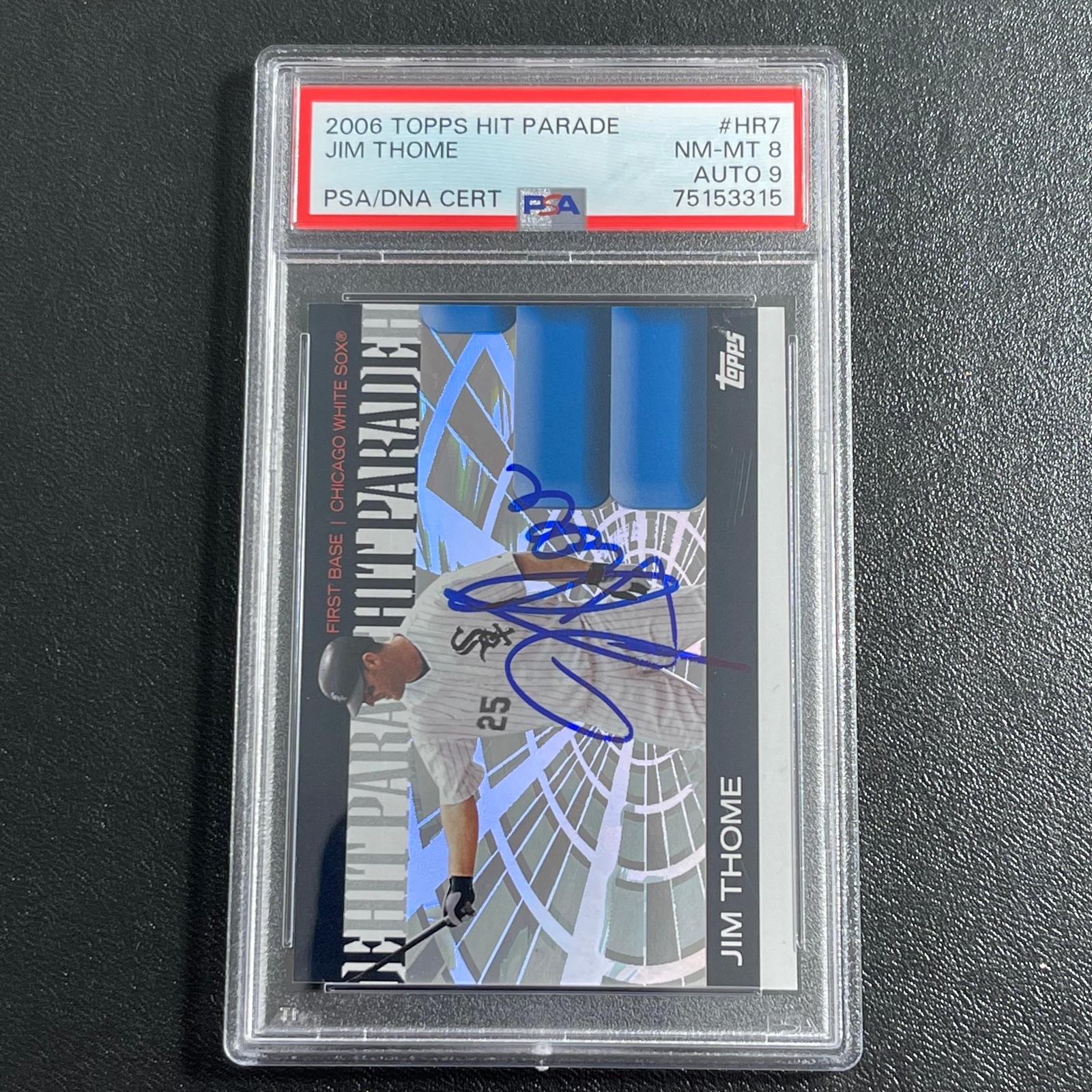 2006 Topps Hit Parade #HR7 Jim Thome Signed Card PSA Slabbed Auto Mint 9 White S
