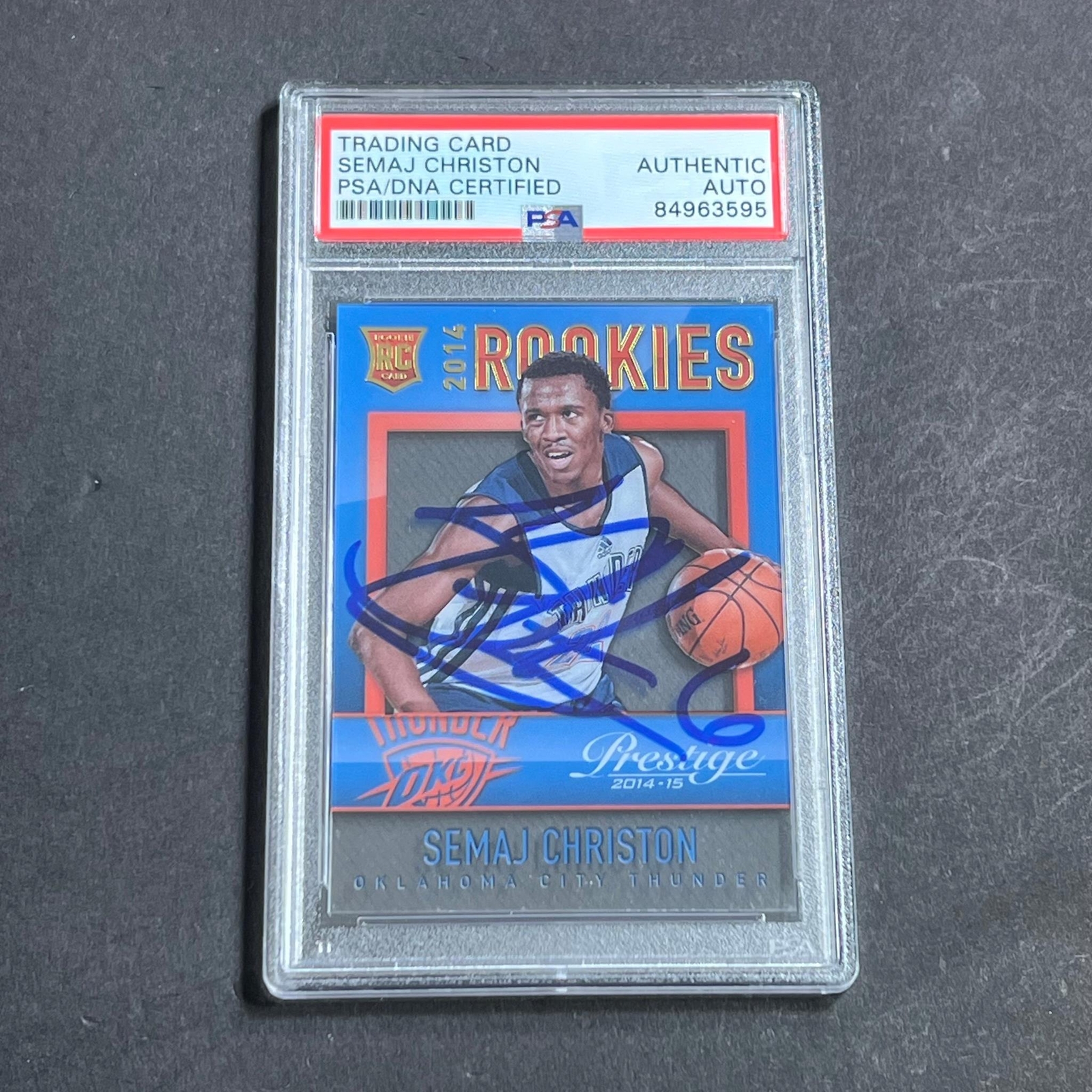 2014-15 Panini Prestige #19 Semaj Christon Signed Card AUTO PSA Slabbed RC Thund
