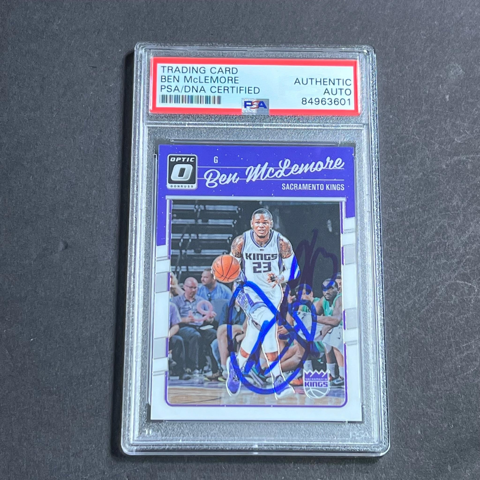2016-17 Donruss Optic #55 Ben McLemore Signed Card AUTO PSA Slabbed Kings
