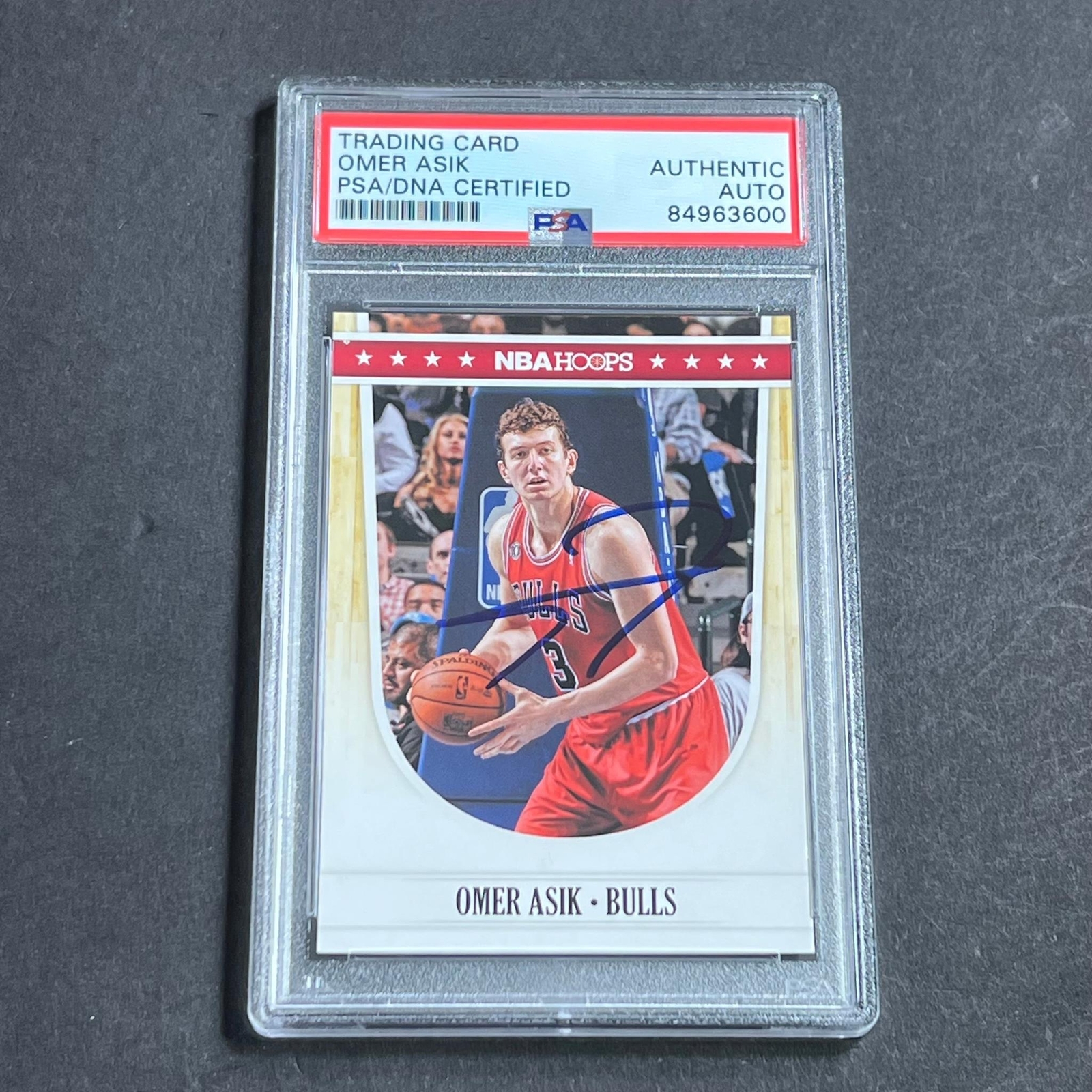 2011-2012 NBA Hoops #21 Omer Asik Signed Card AUTO PSA Slabbed Rockets
