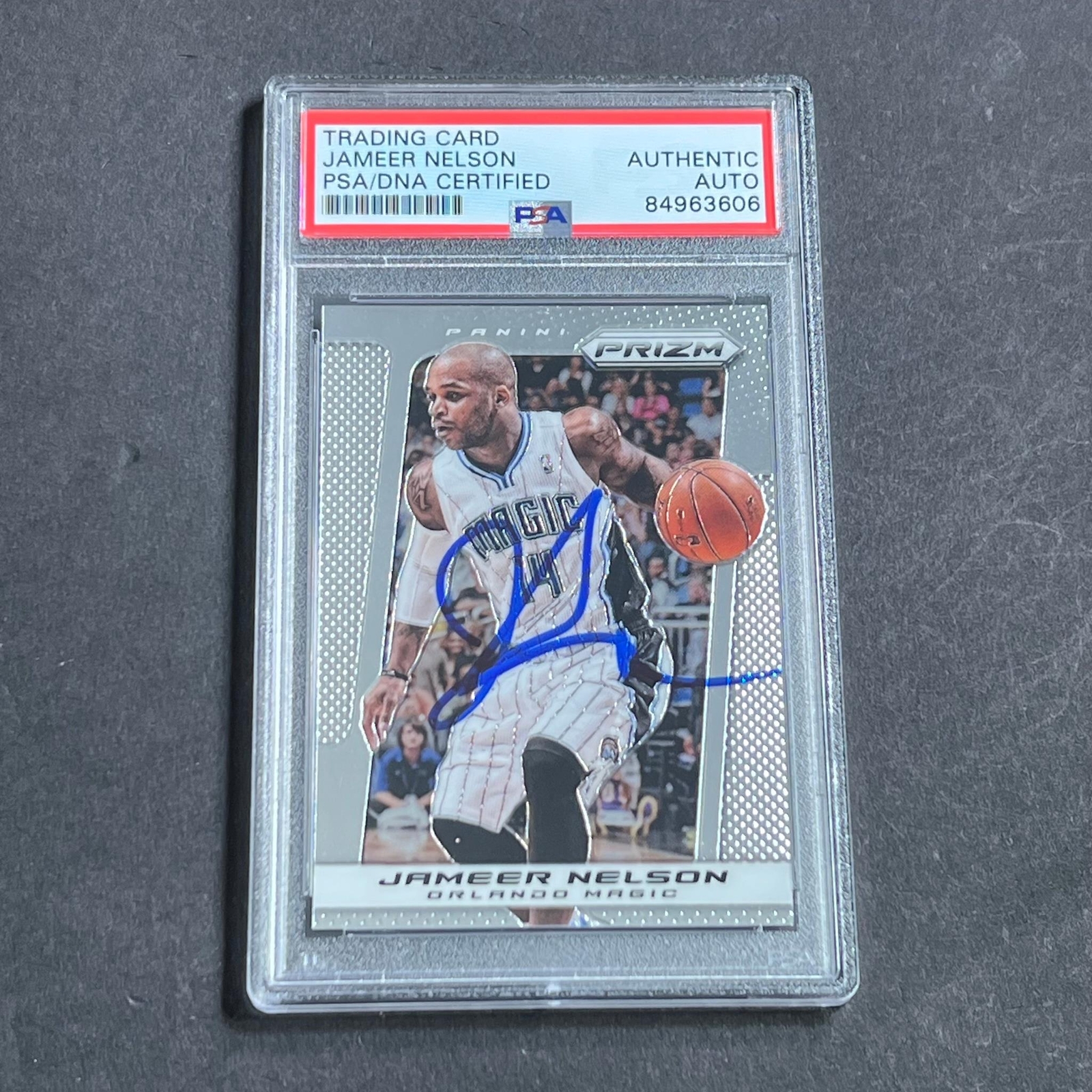 2013-14 Panini Prizm #167 Jameer Nelson Signed Card AUTO PSA Slabbed Magic
