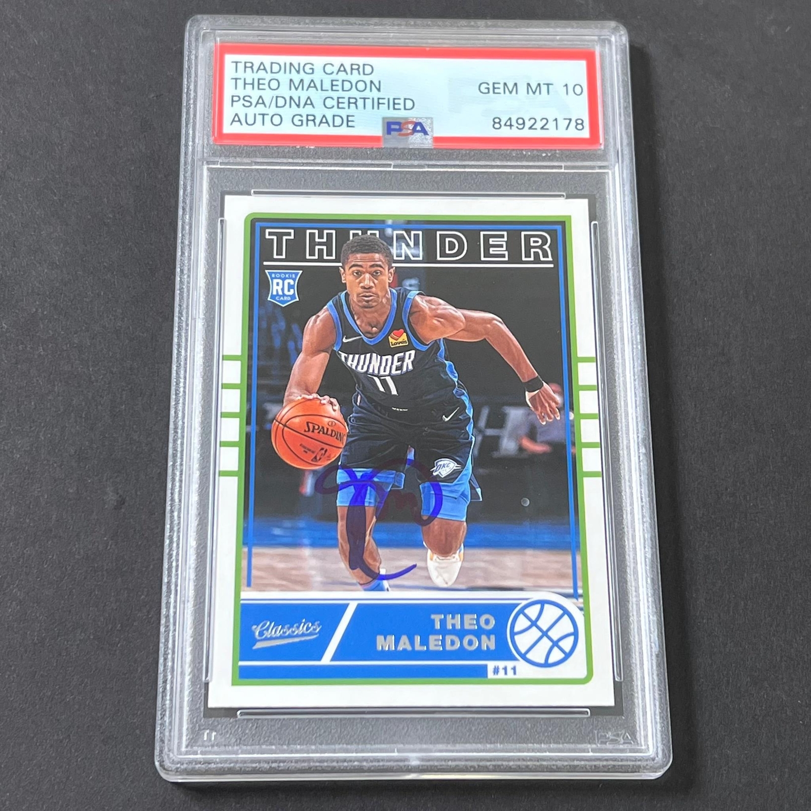 2020-21 Panini Classics #642 Theo Maledon Signed Card AUTO 10 PSA Slabbed RC Thu
