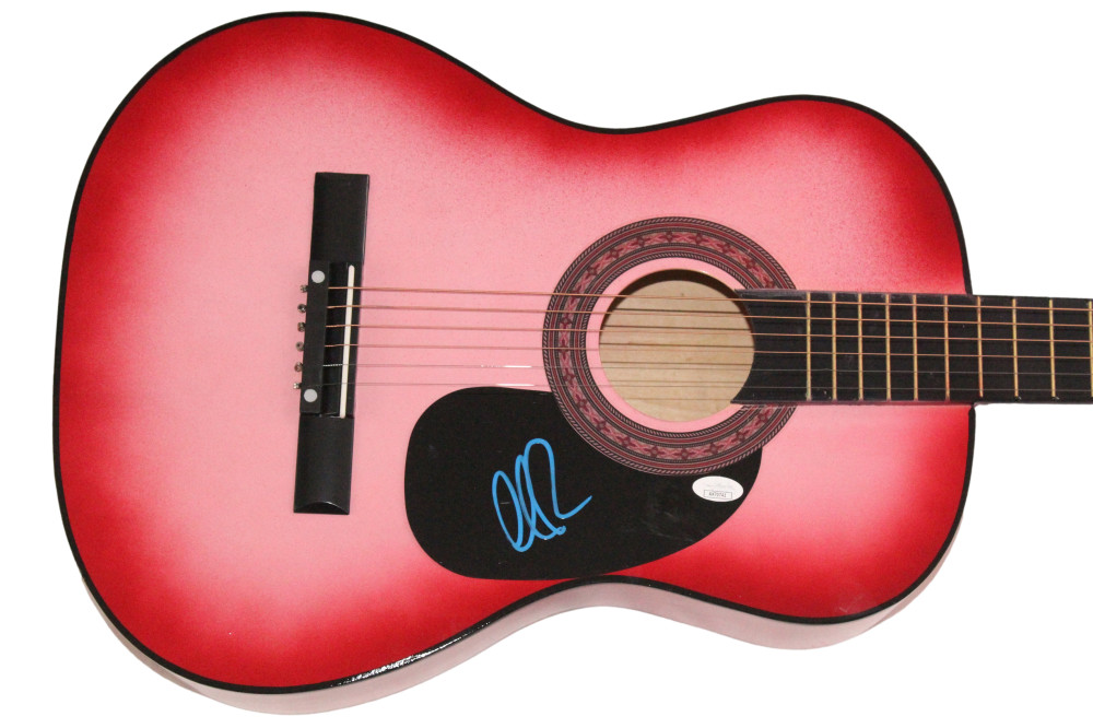 Marc Roberge O.A.R. OAR Signed Autograph Pink Acoustic Guitar w/ JSA COA
