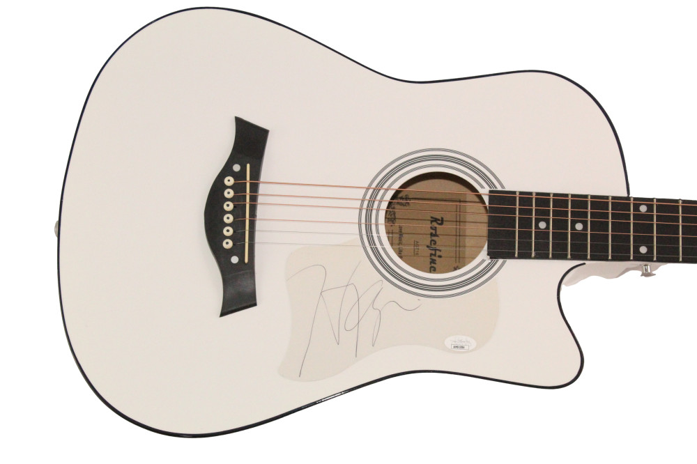 Harry Chapin Signed Autograph Full Size White Acoustic Guitar w/ JSA COA
