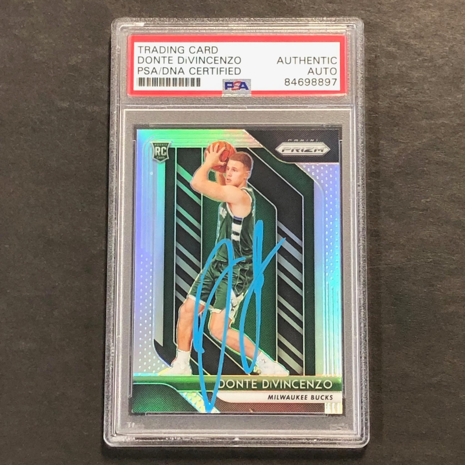 2018-19 Panini Prizm #246 DONTE DIVINCENZO Signed Card AUTO PSA/DNA Slabbed RC B
