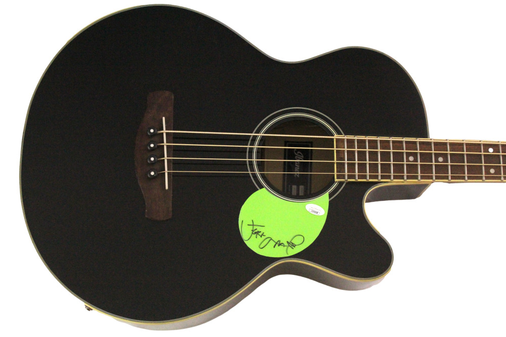 Jeff Ament Pearl Jam Signed Autograph Ibanaz Acoustic Bass Guitar w/ JSA COA
