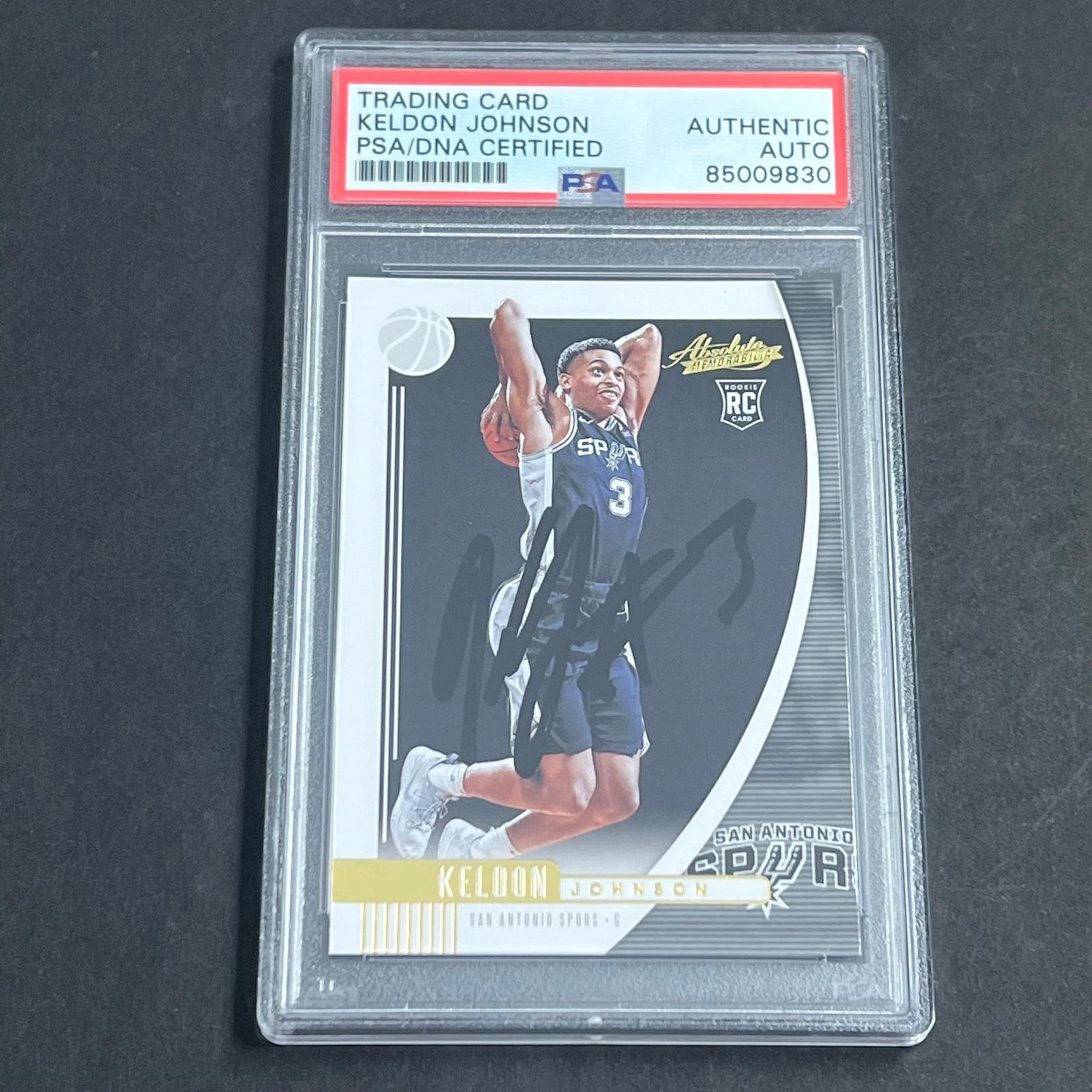 2019-20 Absolute Basketball #3 Keldon Johnson Signed Card Auto PSA Slabbed RC Sp
