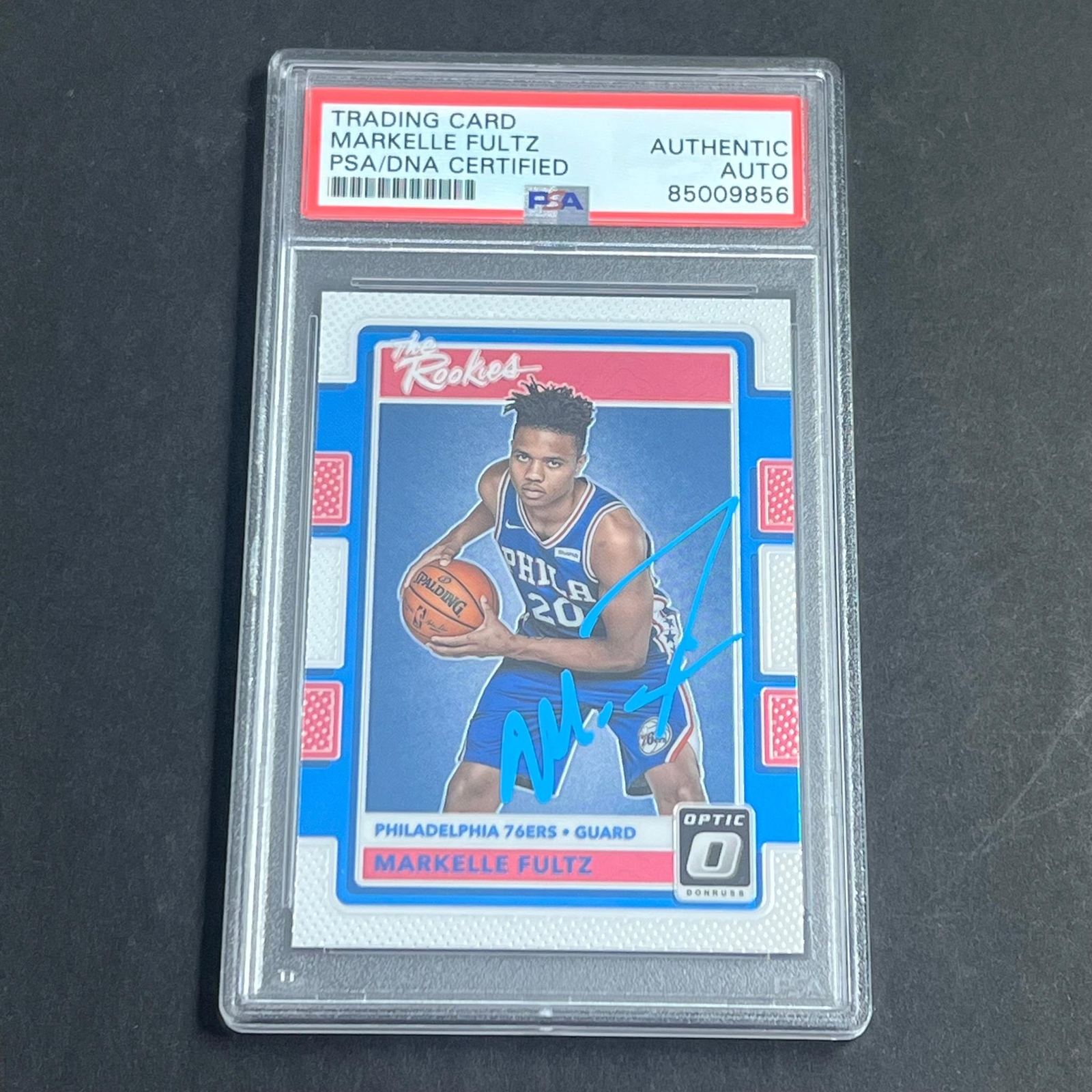 2017-18 Panini Donruss Optic #1 Markelle Fultz Signed Card PSA Slabbed RC 76ers
