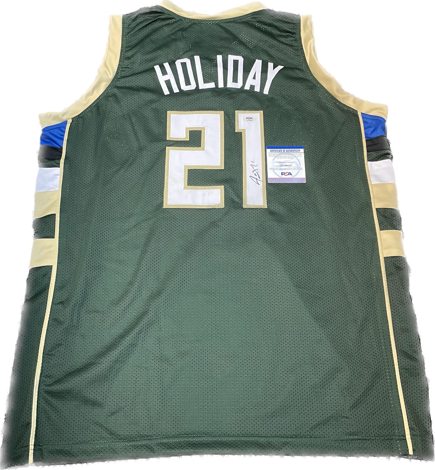 Jrue Holiday signed jersey PSA/DNA Milwaukee Bucks Autographed
