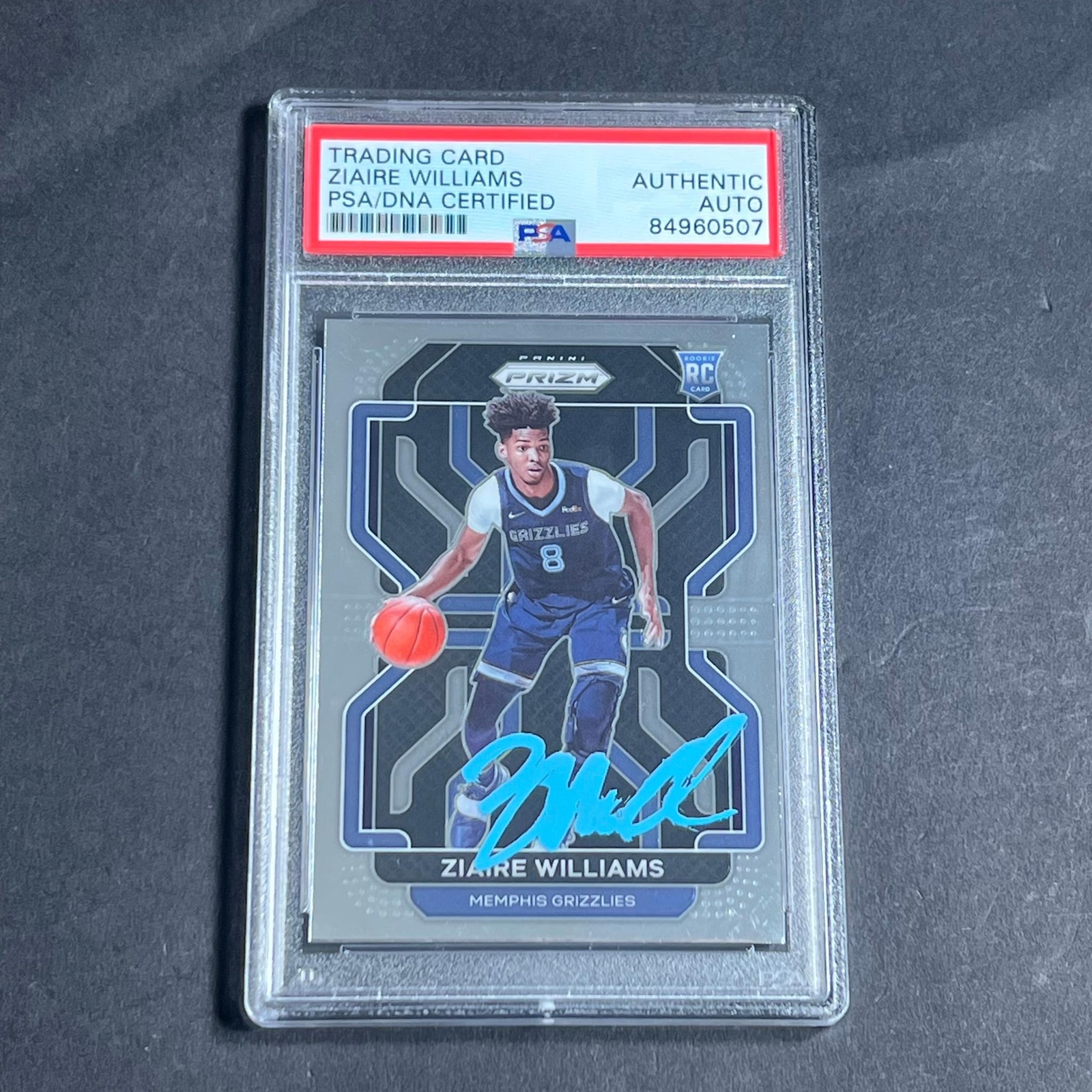 2021-22 Panini Prizm #313 Ziaire Williams Signed Card AUTO PSA/DNA Slabbed RC Gr
