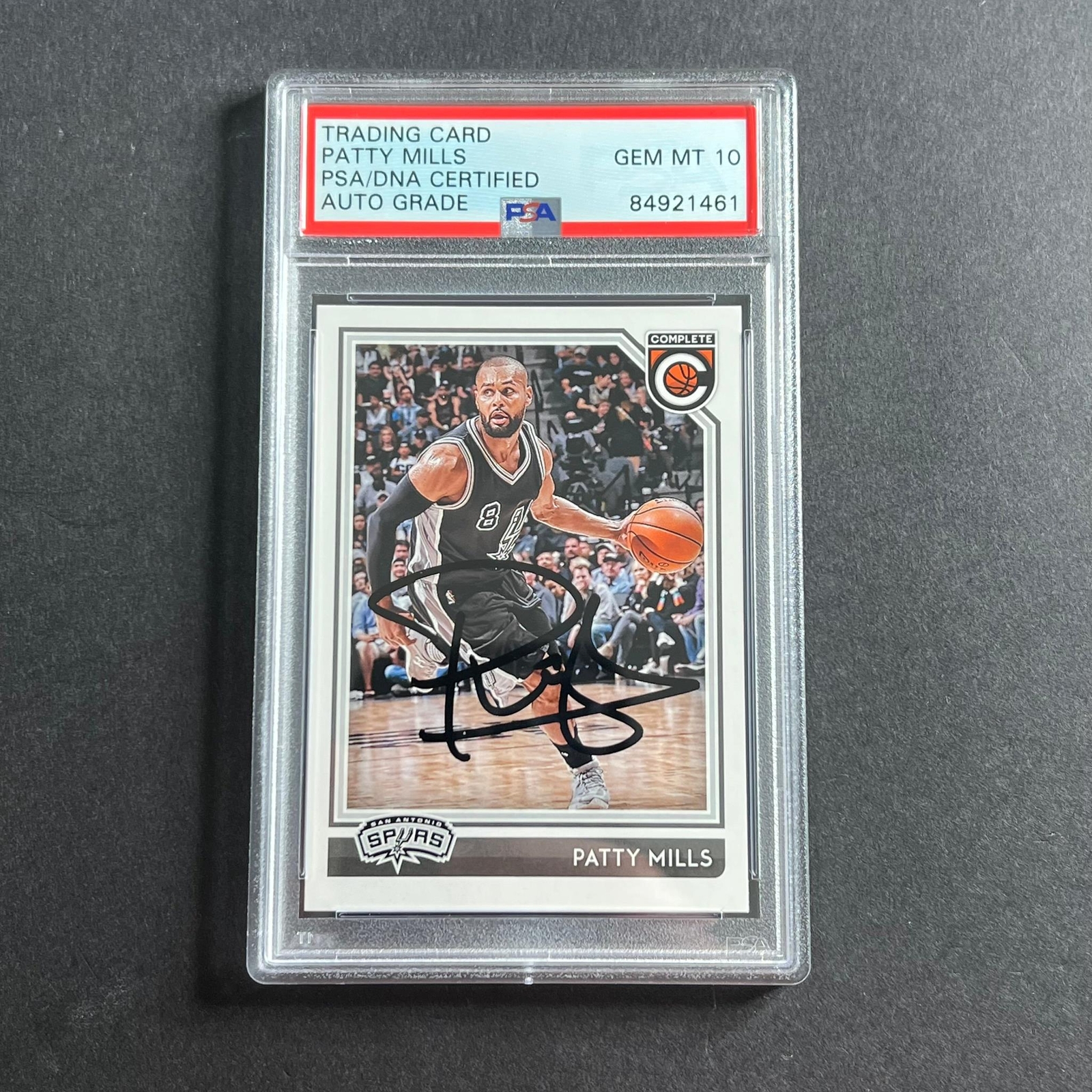 2016-17 Panini Complete #312 Patty Mills Signed Card AUTO 10 PSA Slabbed Spurs
