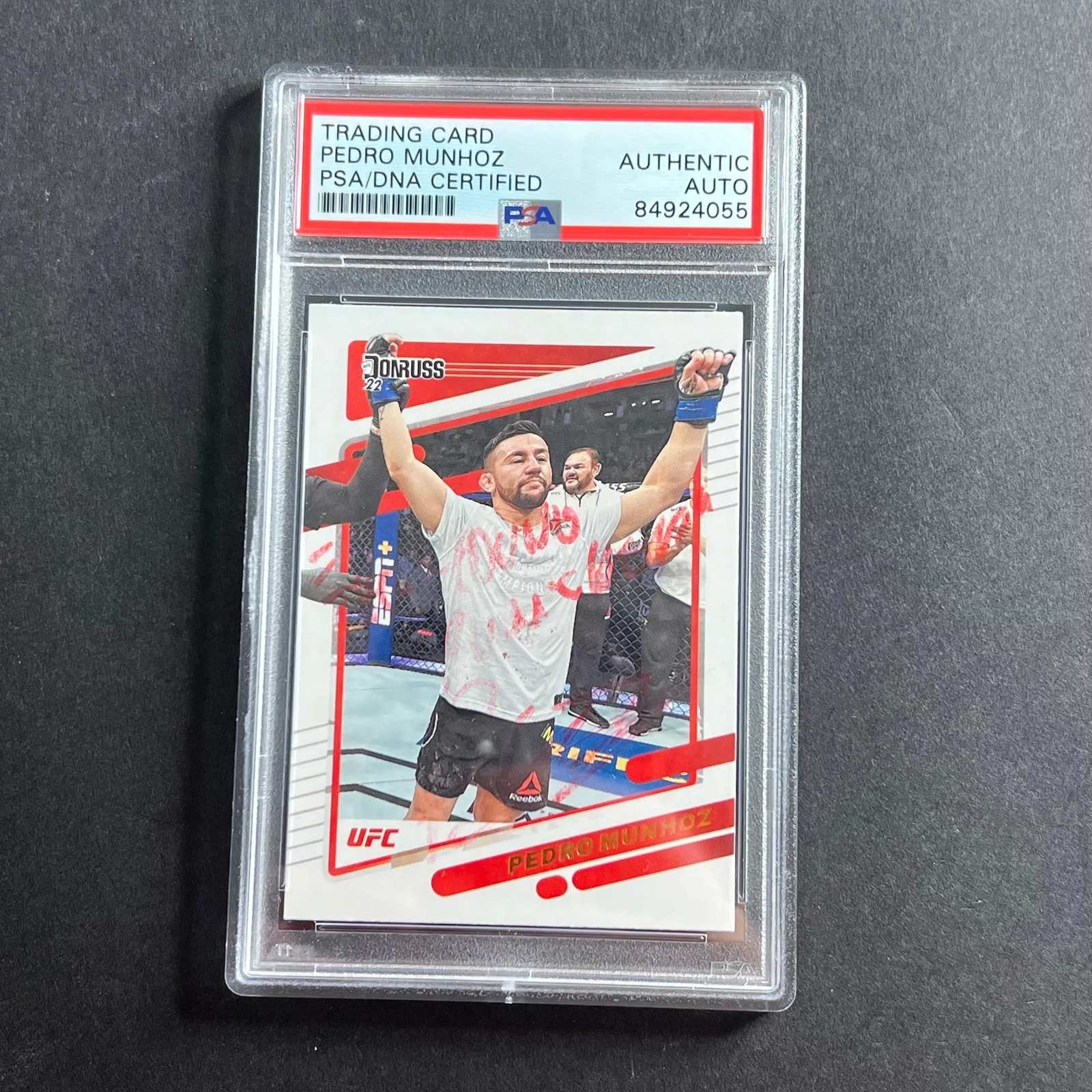 2022 Panini Donruss #76 Pedro Munhoz Signed Card AUTO PSA Slabbed UFC
