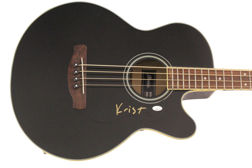 Krist Novoselic Nirvana Signed Autograph Ibanaz Acoustic Bass Guitar w/ JSA COA
